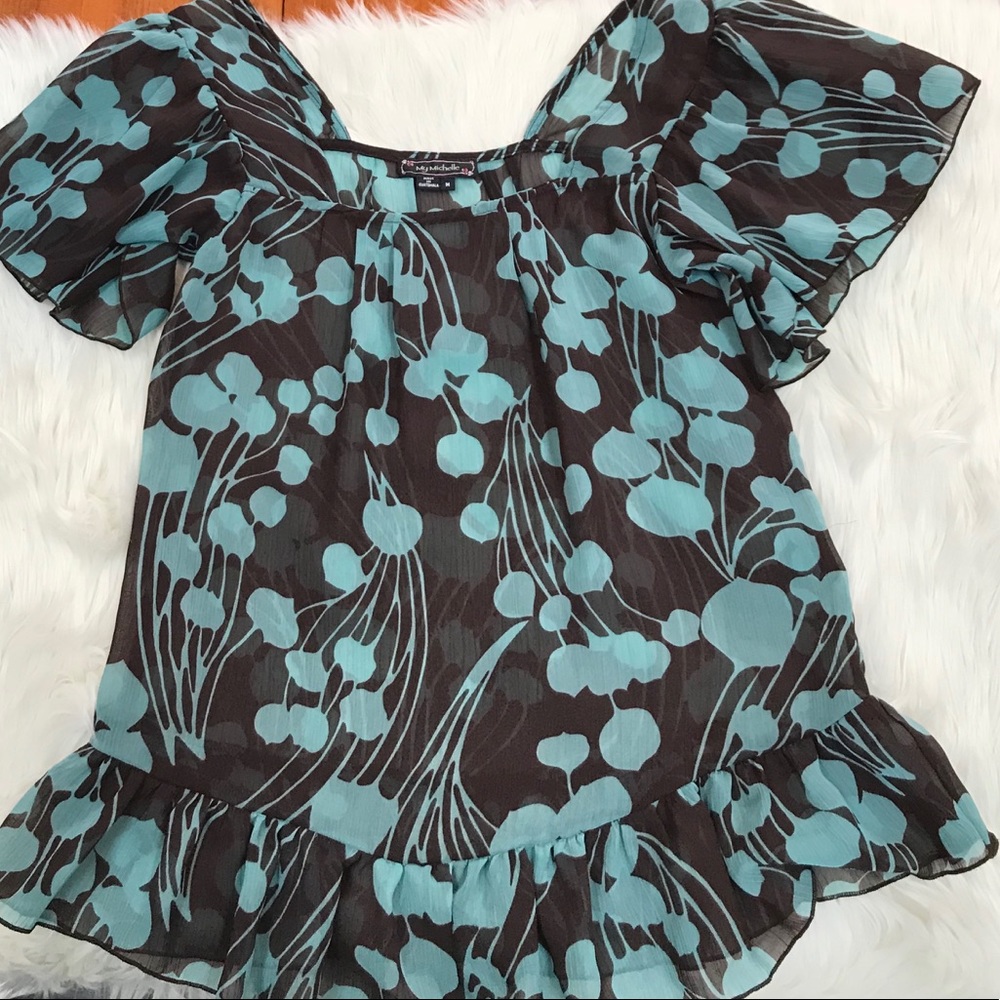 My Michelle Short Sleeve Blouse Size Medium